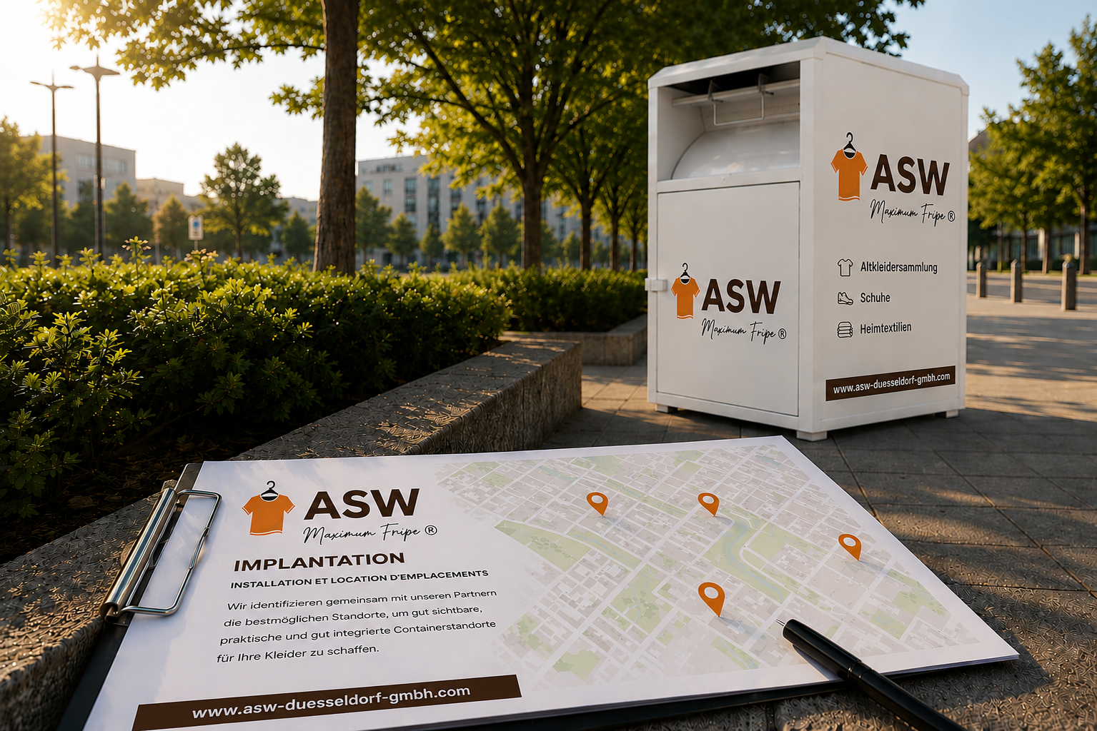 Aufstellung und Standortanmietung